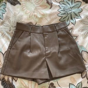 Zara faux leather shorts